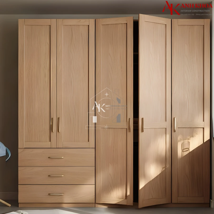 Tủ Áo Gỗ Cao Su Hiện Đại Bền Đẹp