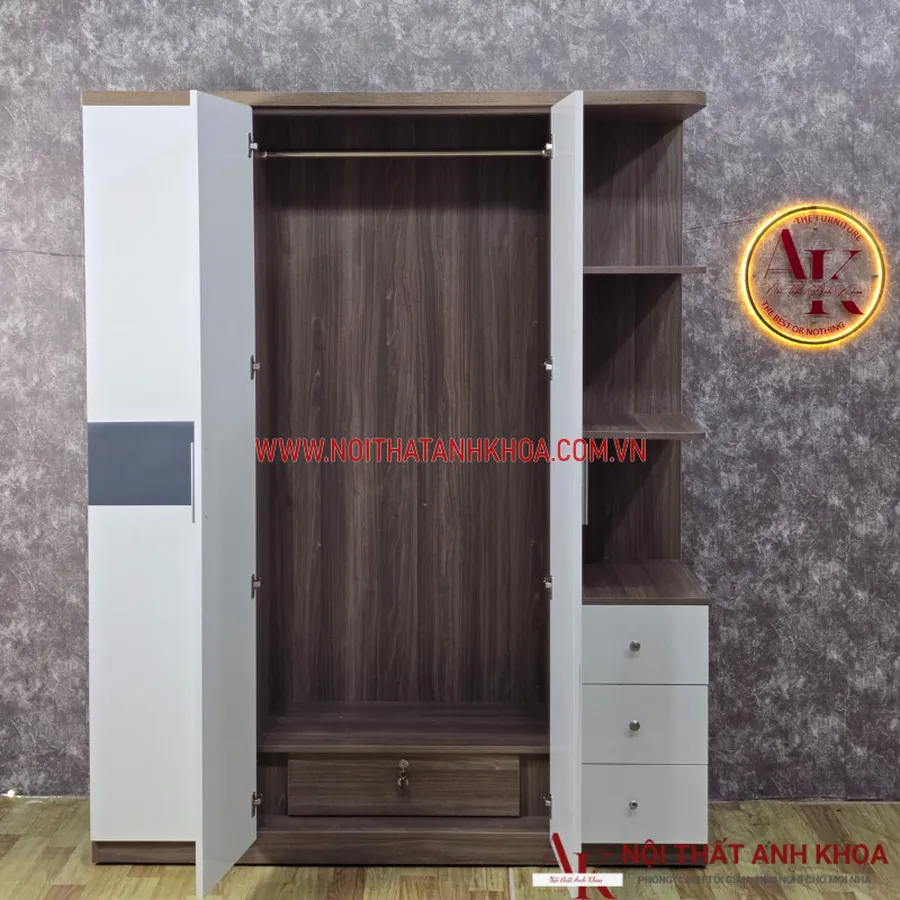 Tủ Áo Gỗ Công Nghiệp 3 Cánh Đẹp Hiện Đại Giá Rẻ
