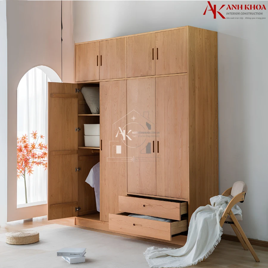 Tủ Áo Gỗ Tự Nhiên Phong Cách Hiện Đại