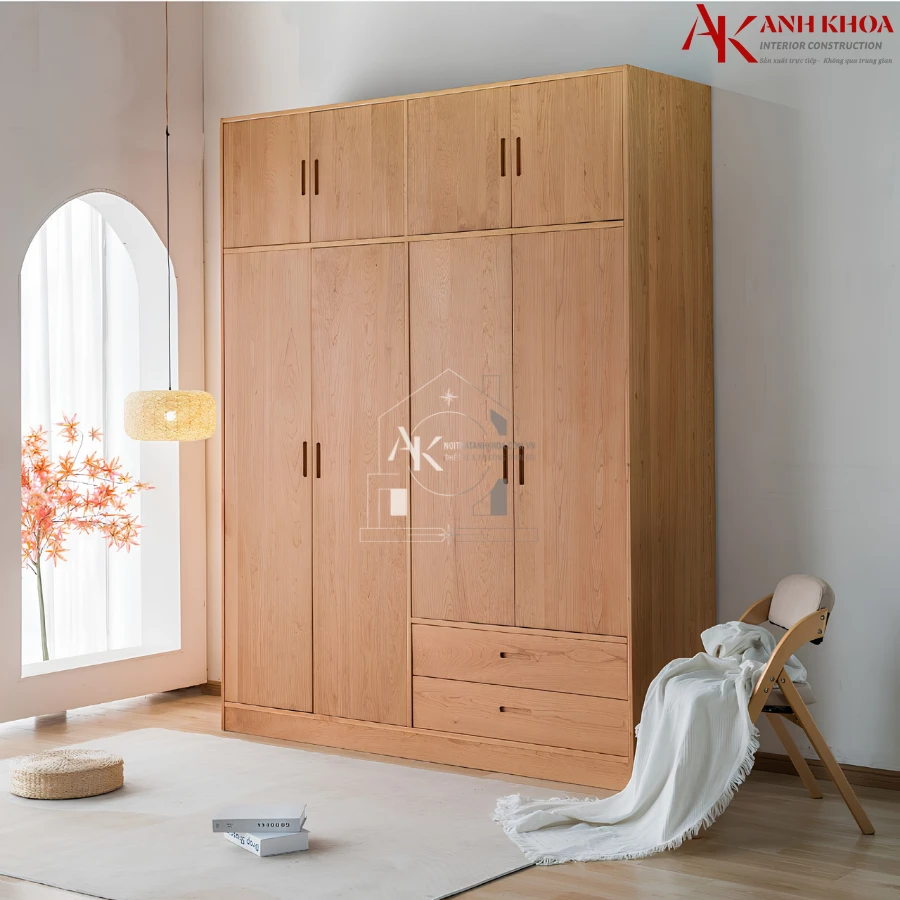 Tủ Áo Gỗ Tự Nhiên Phong Cách Hiện Đại