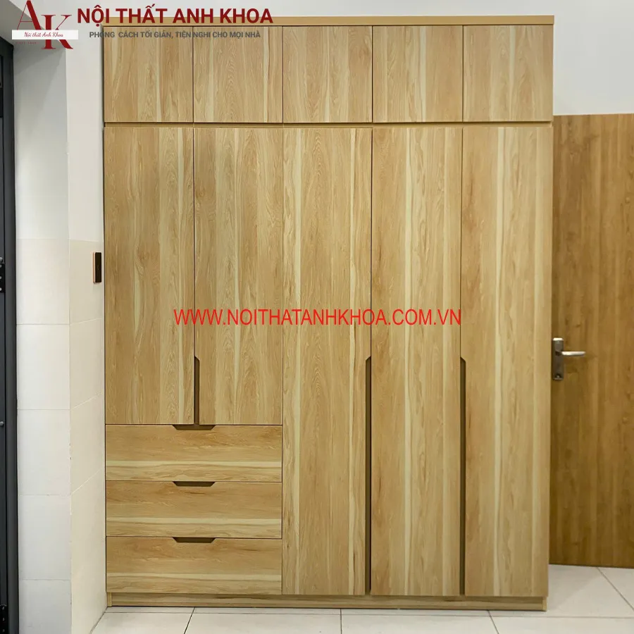 Tủ Quần Áo Gỗ MDF Thiết Kế Thông Minh Hiện Đại