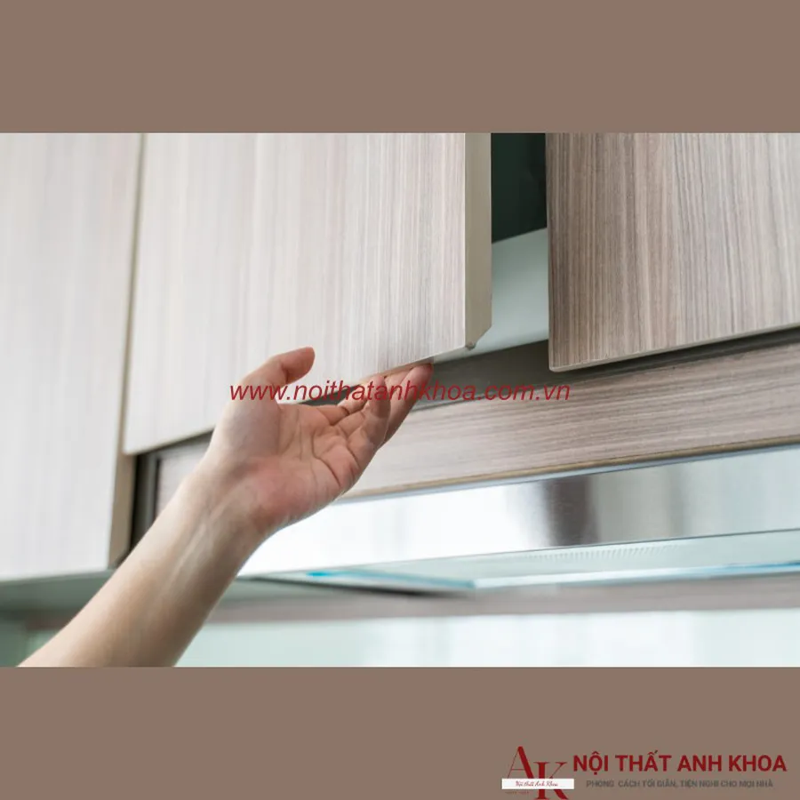 Tủ Bếp Hiện Đại Gỗ Công Nghiệp MDF Phủ Melamine Mang Phong Cách Hiện Đại