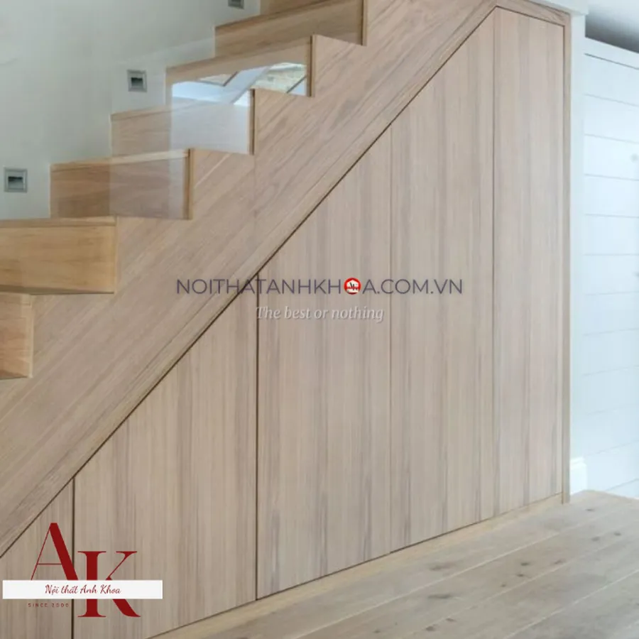 Tủ Cầu Thang Gỗ MDF Cao Cấp Tiện Lợi