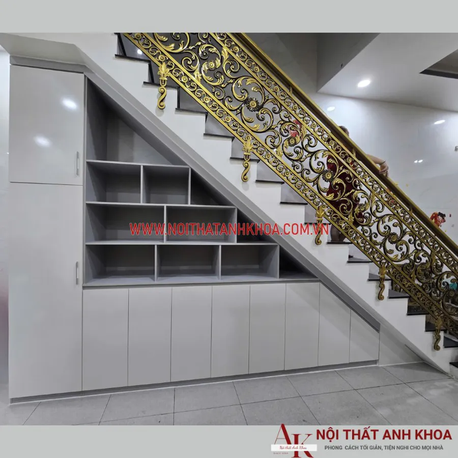 Tủ Cầu Thang Gỗ Công Nghiệp Đẹp Hiện Đại Giá Tốt