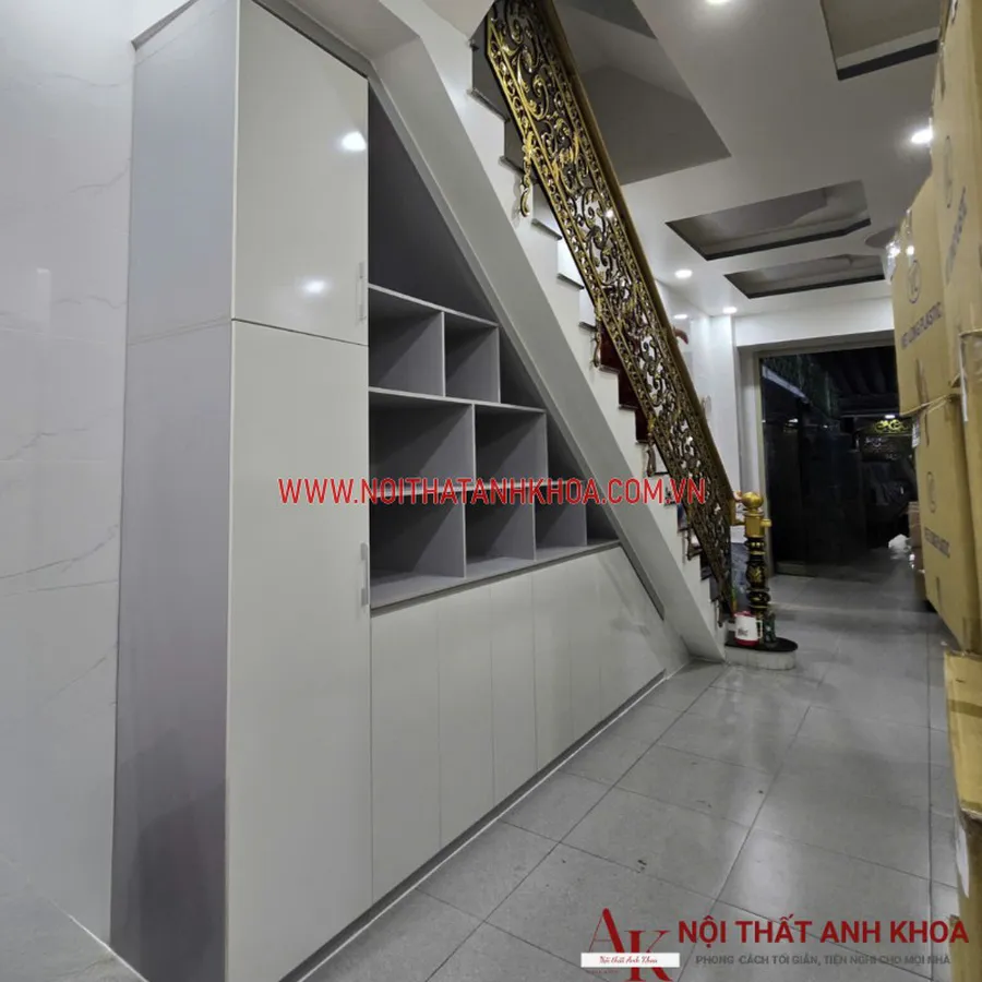 Tủ Cầu Thang Gỗ Công Nghiệp Đẹp Hiện Đại Giá Tốt