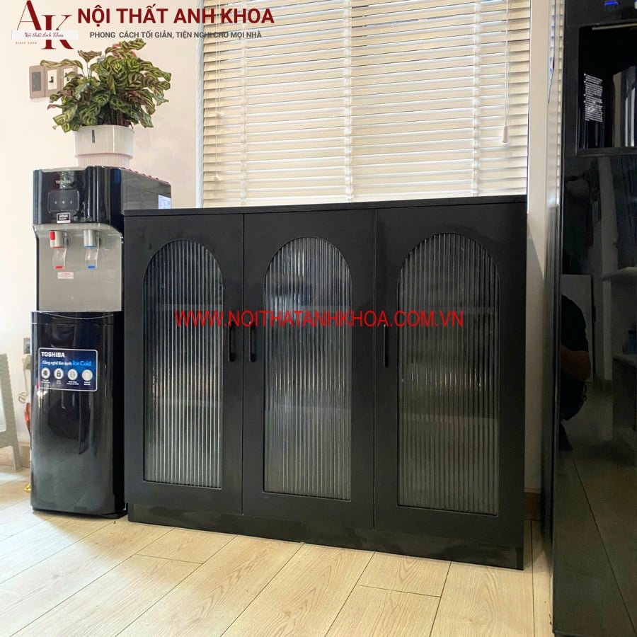 Tủ Đựng Đồ Khô Kết Hợp Cánh Kính Đẹp Hiện Đại