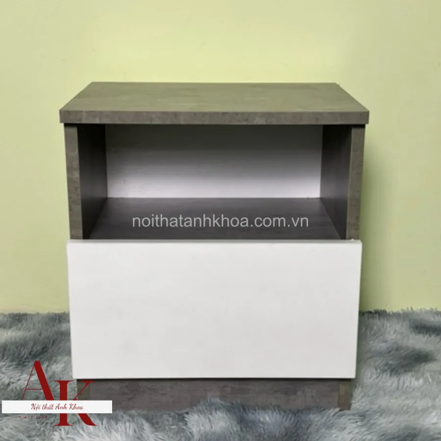 Tủ Đầu Giường Giá Rẻ Gỗ Công Nghiệp MDF Phủ Melamine Tiện Lợi
