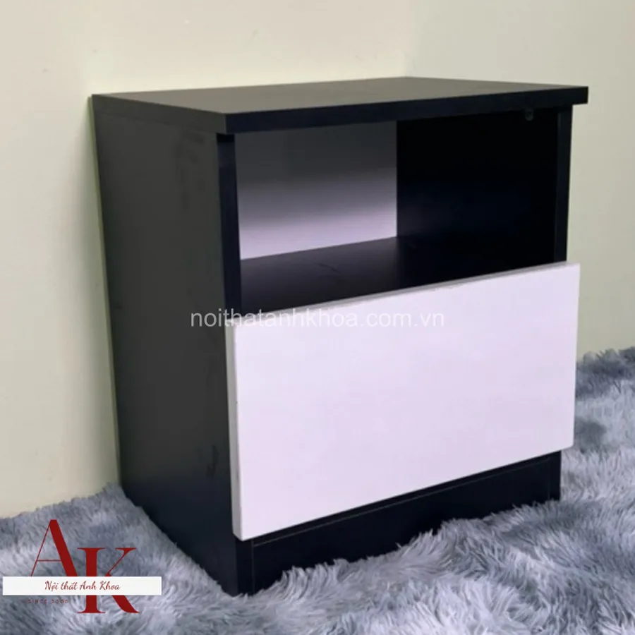 Tủ Đầu Giường Giá Rẻ Gỗ Công Nghiệp MDF Phủ Melamine Tiện Lợi