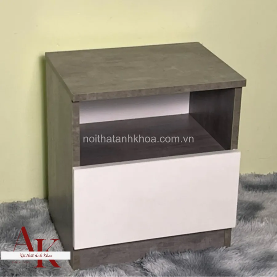 Tủ Đầu Giường Giá Rẻ Gỗ Công Nghiệp MDF Phủ Melamine Tiện Lợi
