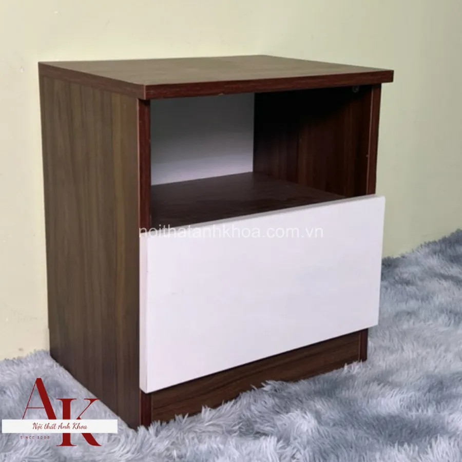 Tủ Đầu Giường Giá Rẻ Gỗ Công Nghiệp MDF Phủ Melamine Tiện Lợi