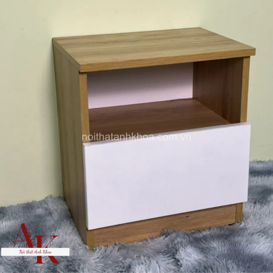 Tủ Đầu Giường Giá Rẻ Gỗ Công Nghiệp MDF Phủ Melamine Tiện Lợi