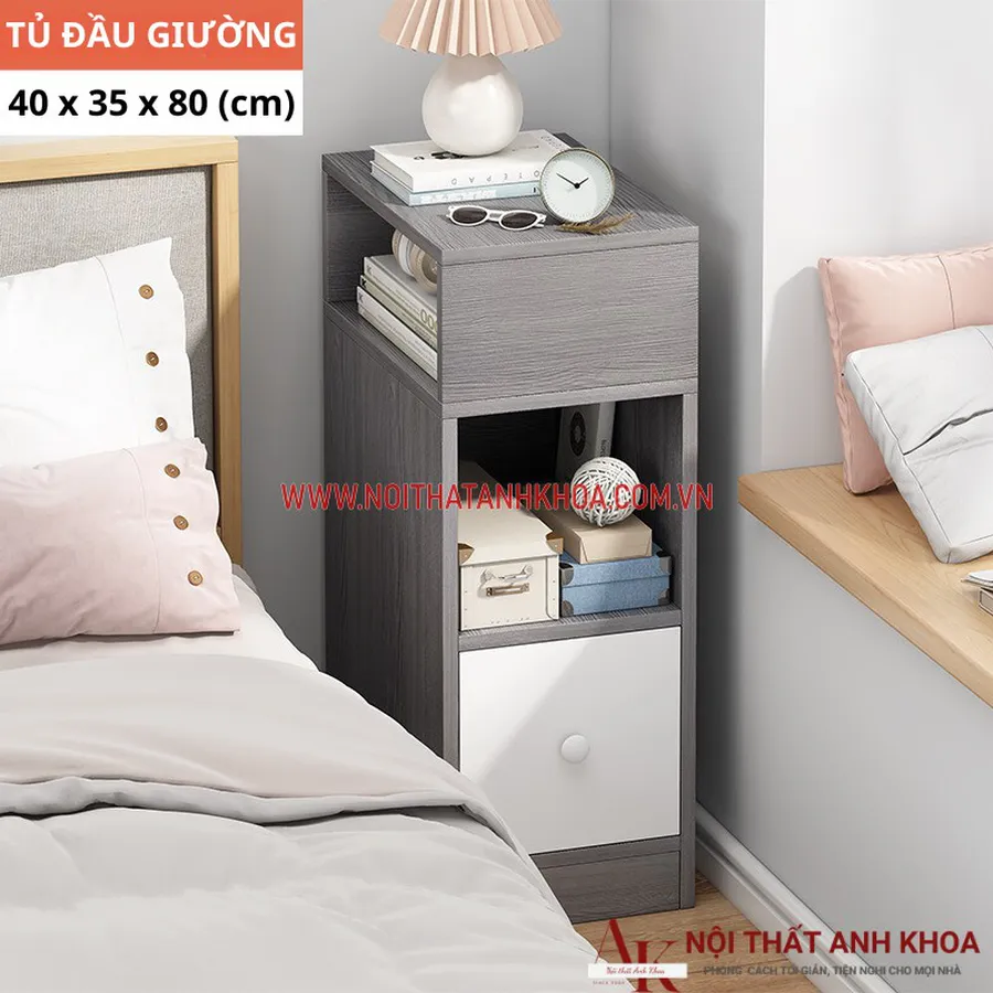 Tủ Đầu Giường Gỗ Công Nghiệp Nhiều Màu Đẹp Giá Rẻ