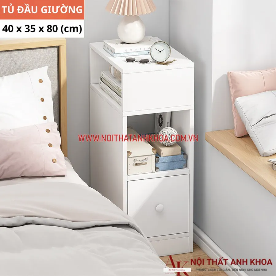 Tủ Đầu Giường Gỗ Công Nghiệp Nhiều Màu Đẹp Giá Rẻ