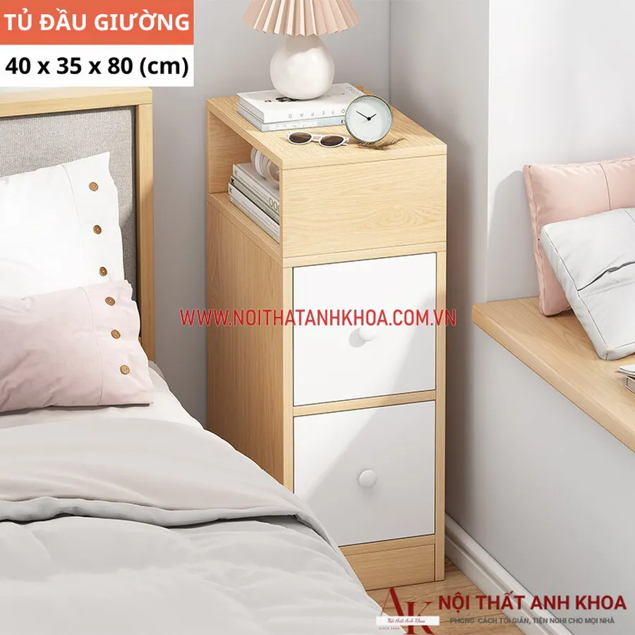 Tủ Đầu Giường Gỗ Công Nghiệp Nhiều Màu Đẹp Giá Rẻ