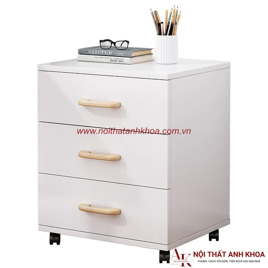 Tủ Đầu Giường Gỗ Ép Có Bánh Xe Đẹp Đa Dạng Mẫu Mã