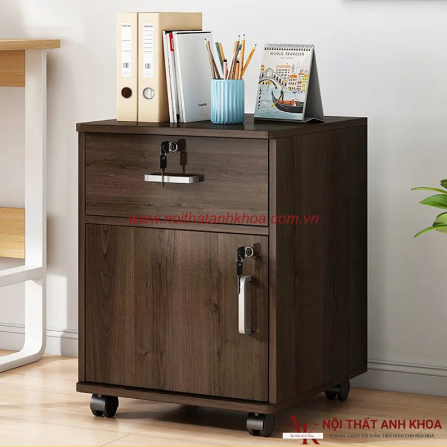 Tủ Đầu Giường Gỗ Ép Có Bánh Xe Đẹp Đa Dạng Mẫu Mã