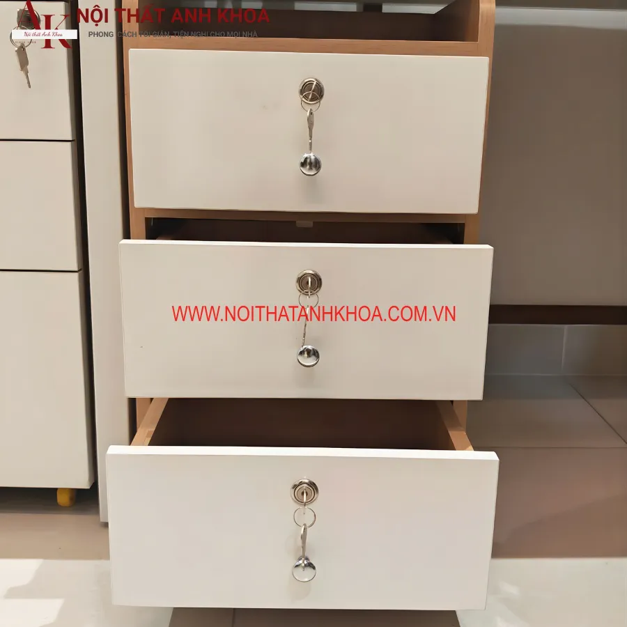 Tủ Đầu Giường Gỗ MDF Có Khoá Đẹp Đa Dạng Mẫu Mã