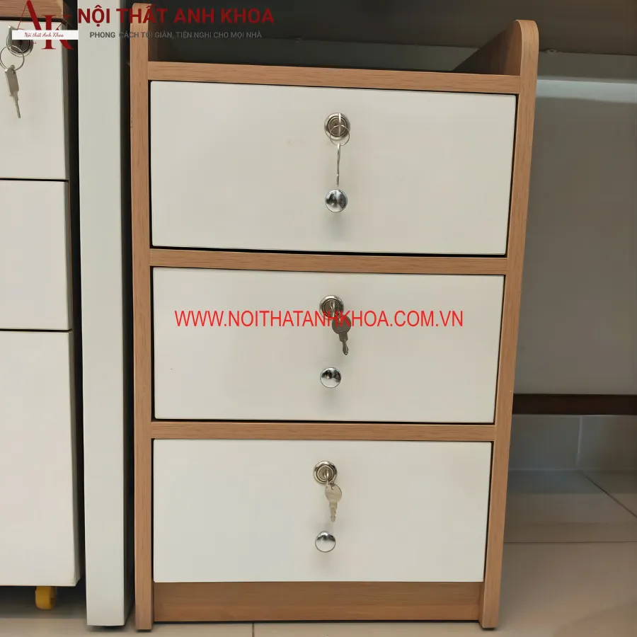 Tủ Đầu Giường Gỗ MDF Có Khoá Đẹp Đa Dạng Mẫu Mã