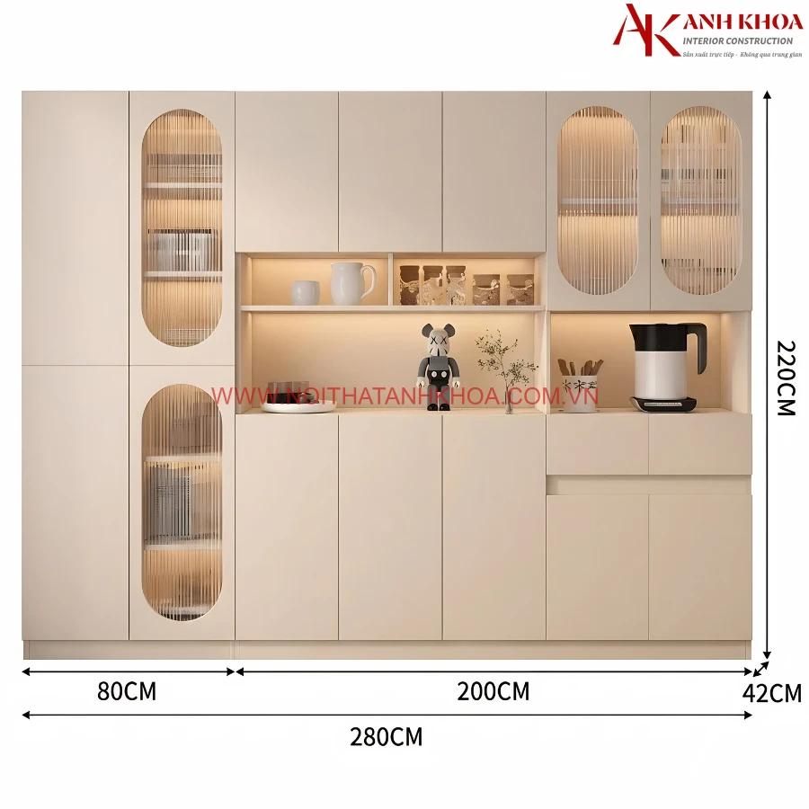 Tủ Để Đồ Phòng Bếp Gỗ Công Nghiệp Cao Cấp