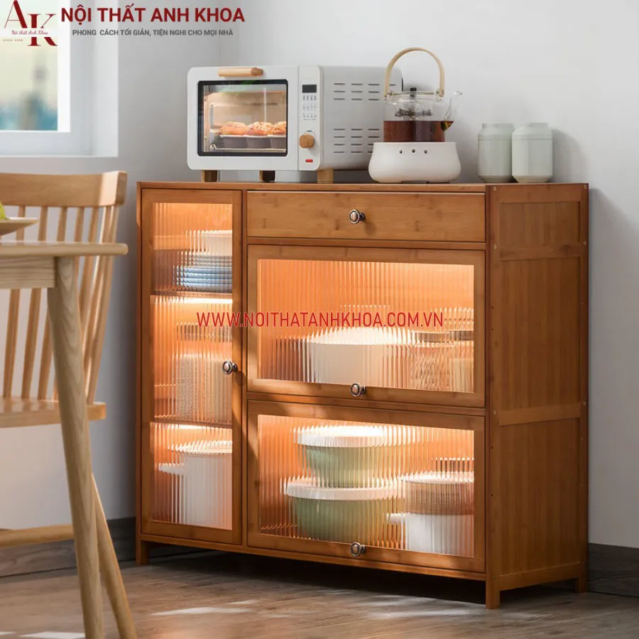 Tủ Đồ Khô Gỗ Tự Nhiên Nhỏ Gọn Hiện Đại