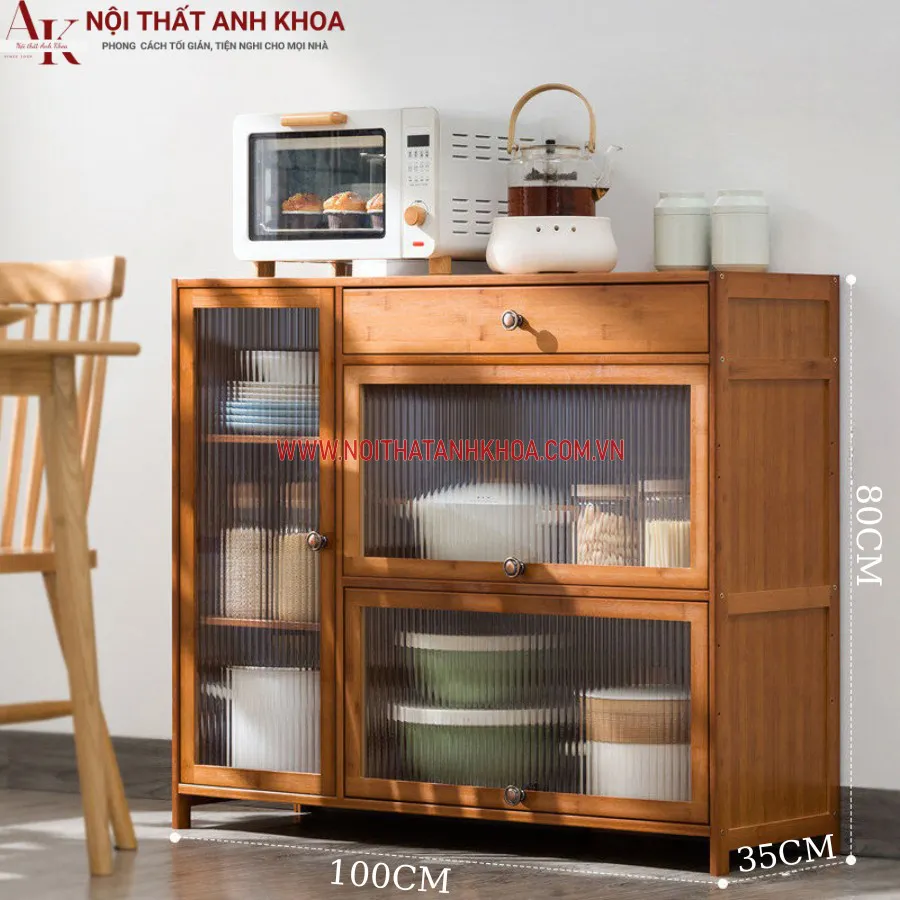 Tủ Đồ Khô Gỗ Tự Nhiên Nhỏ Gọn Hiện Đại