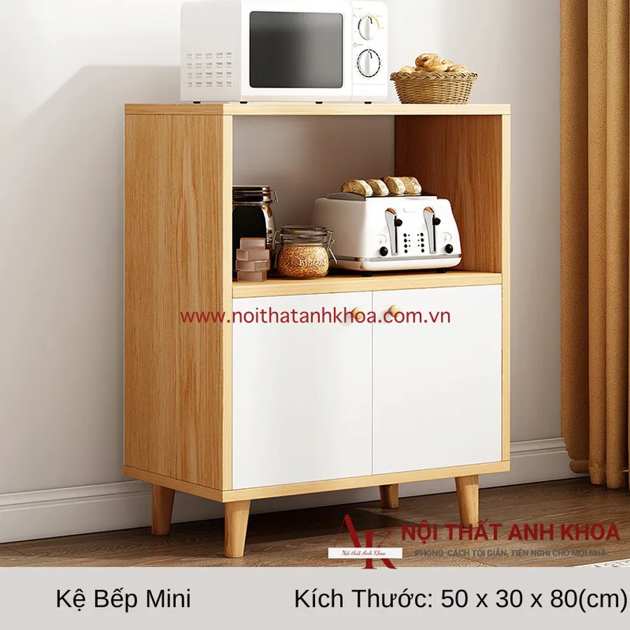 Tủ Đựng Chén Bát Gỗ MDF Màu Nâu Bền Chắc Chắn