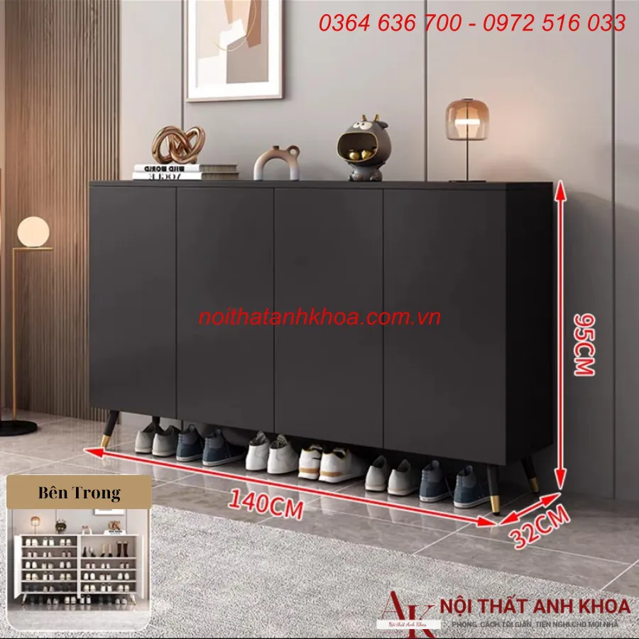 Tủ Đựng Giày Đẹp Gỗ Công Nghiệp MDF Thông Minh Giá Tốt