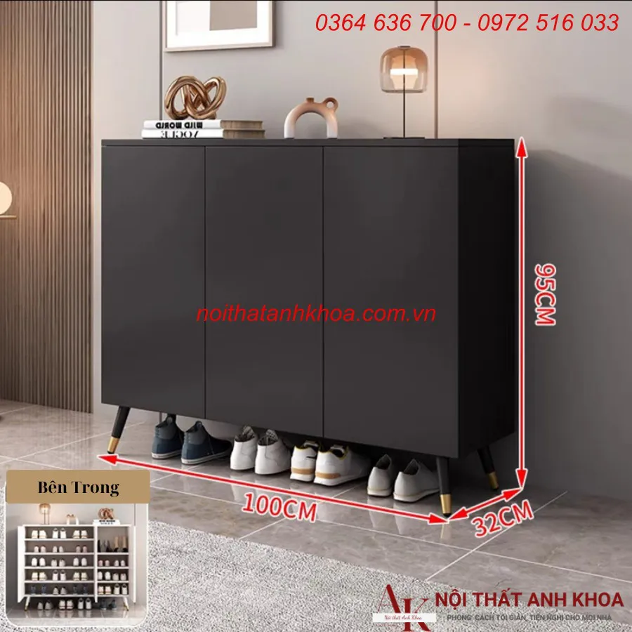 Tủ Đựng Giày Đẹp Gỗ Công Nghiệp MDF Thông Minh Giá Tốt