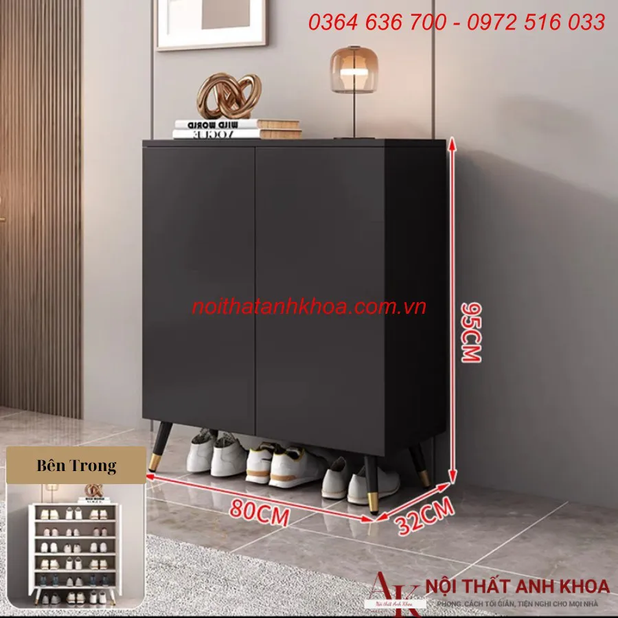 Tủ Đựng Giày Đẹp Gỗ Công Nghiệp MDF Thông Minh Giá Tốt