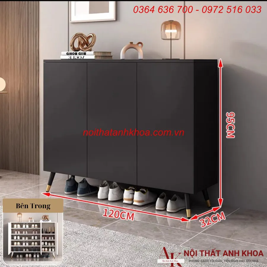 Tủ Đựng Giày Đẹp Gỗ Công Nghiệp MDF Thông Minh Giá Tốt