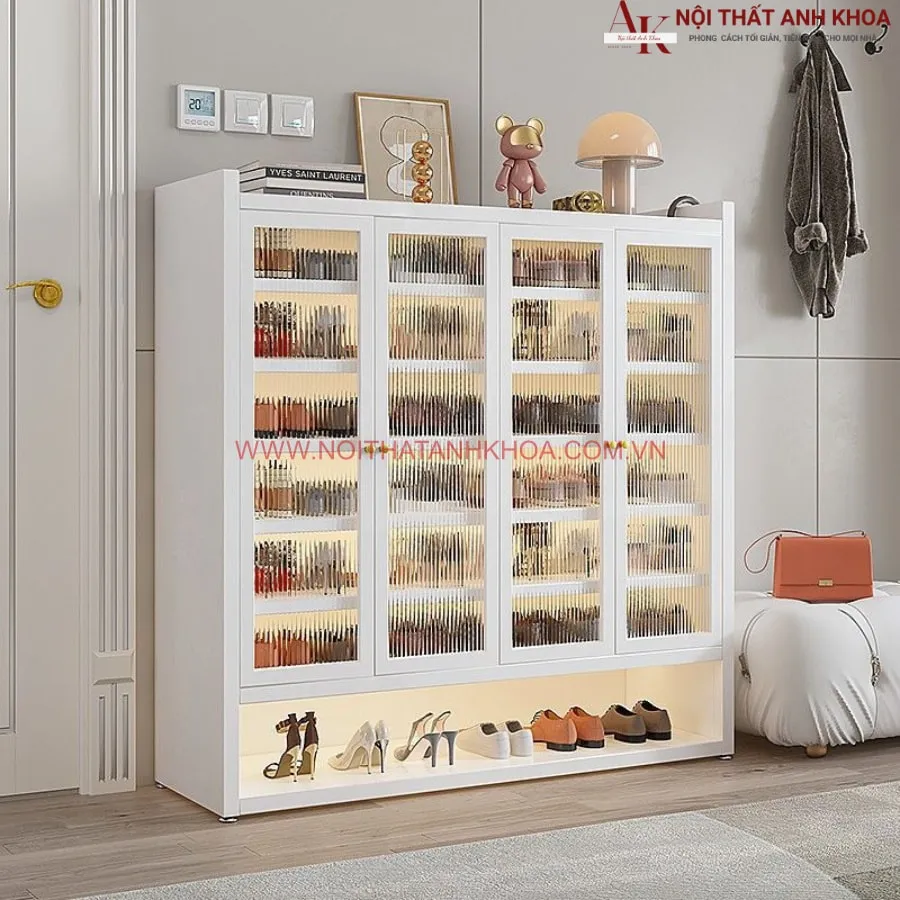 Tủ Đựng Giày Gỗ MDF Nhiều Ngăn Thông Minh