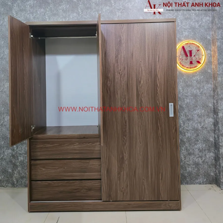 Tủ Đựng Quần Áo Gỗ Công Nghiệp Đẹp Giá Rẻ