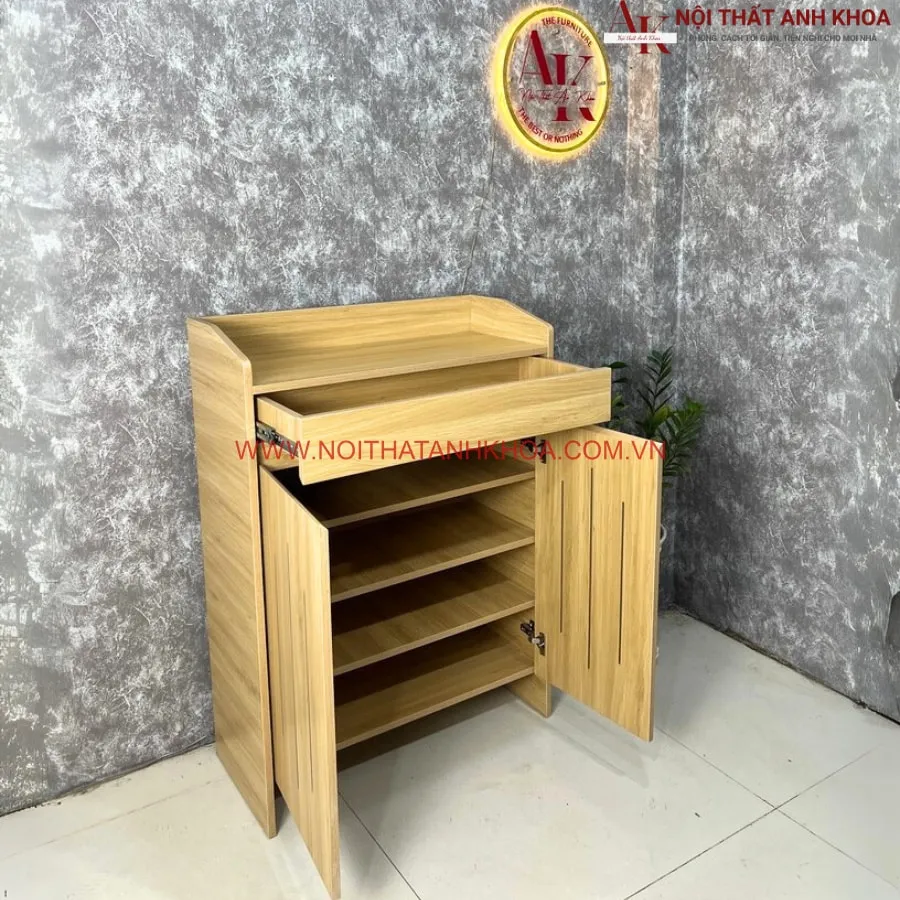 Tủ Giày 2 Cánh Gỗ Công Nghiệp Hiện Đại Tiện Nghi