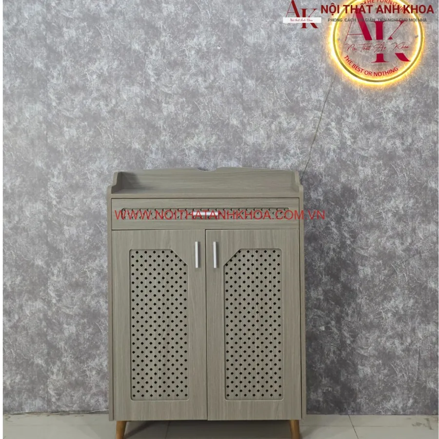 Tủ Giày 2 Cánh Gỗ Công Nghiệp Mẫu Mã Đẹp