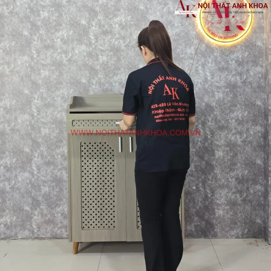 Tủ Giày 2 Cánh Gỗ Công Nghiệp Mẫu Mã Đẹp