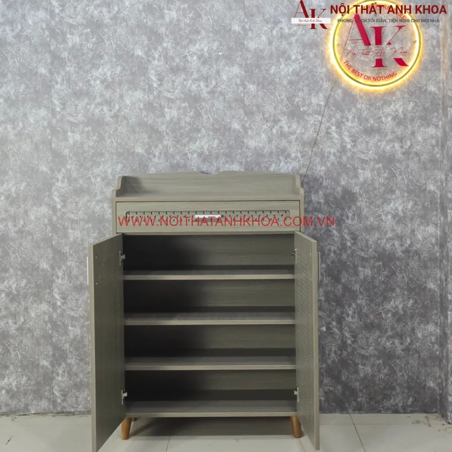 Tủ Giày 2 Cánh Gỗ Công Nghiệp Mẫu Mã Đẹp