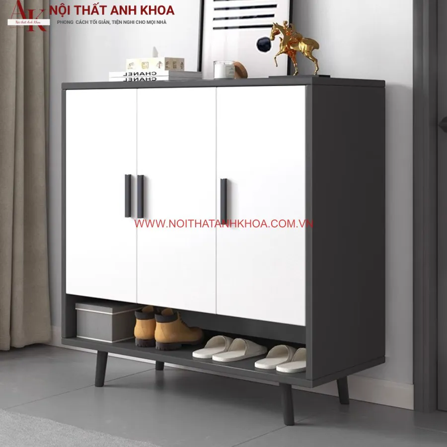 Tủ Giày Dép Gỗ Công Nghiệp Phối Màu Đẹp