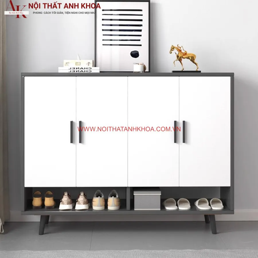 Tủ Giày Dép Gỗ Công Nghiệp Phối Màu Đẹp