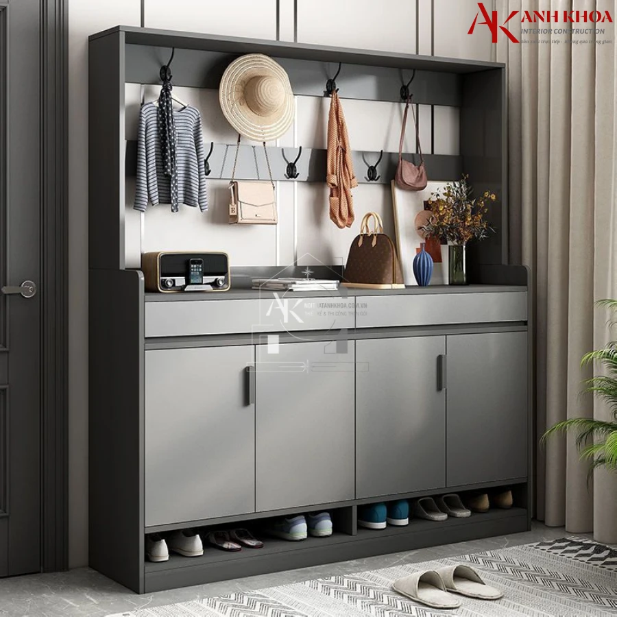Tủ Giày Đẹp Gỗ Công Nghiệp Thiết Kế Đa Năng