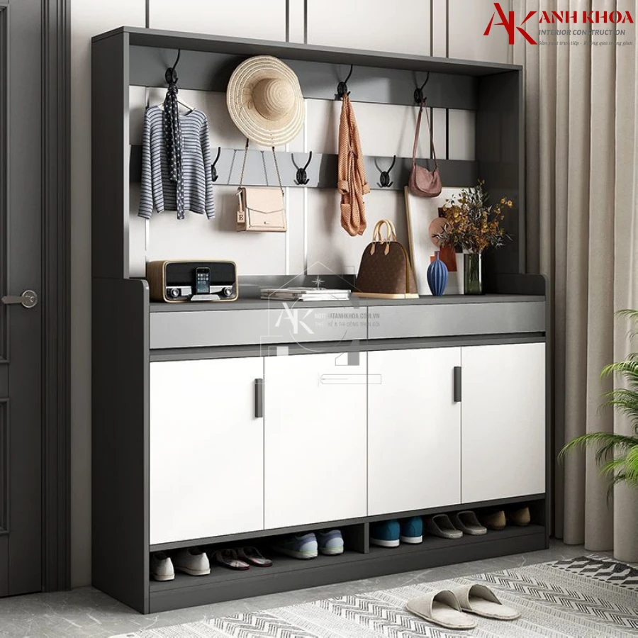 Tủ Giày Đẹp Gỗ Công Nghiệp Thiết Kế Đa Năng