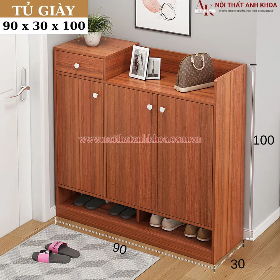 Tủ Giày Gỗ Công Nghiệp Đẹp, Hiện Đại, Giá Rẻ