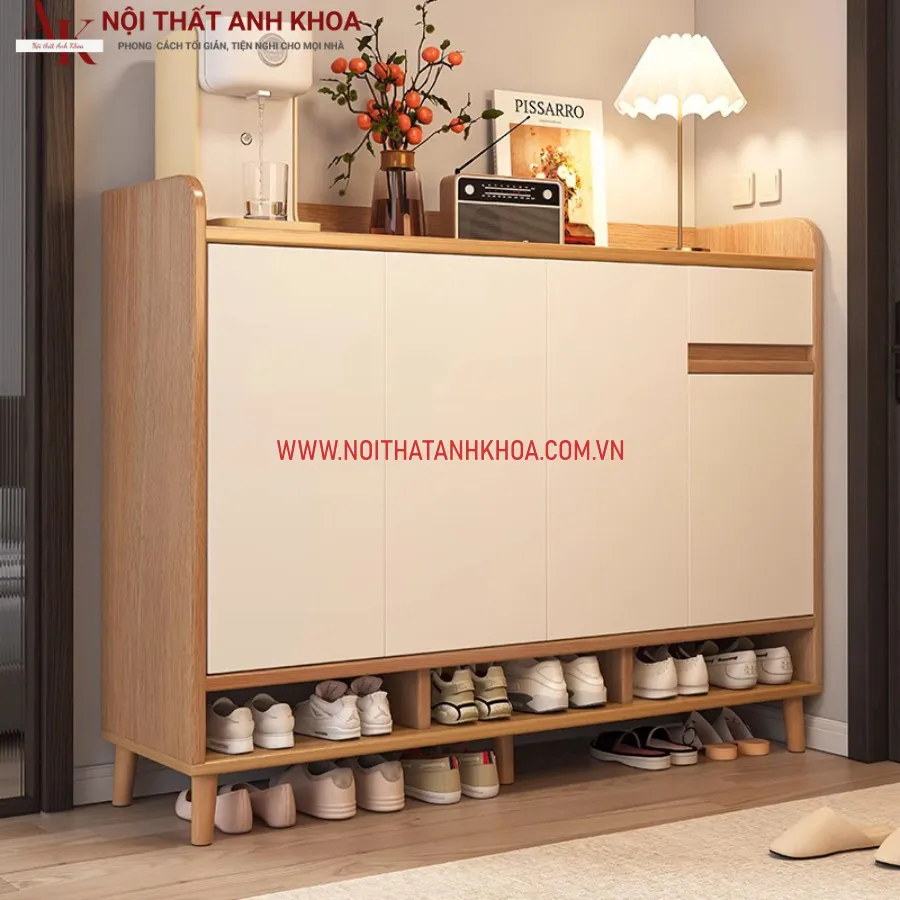 Tủ Giày Gỗ Công Nghiệp Giá Rẻ Mẫu Mã Đa Dạng