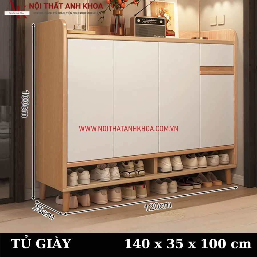 Tủ Giày Gỗ Công Nghiệp Giá Rẻ Mẫu Mã Đa Dạng