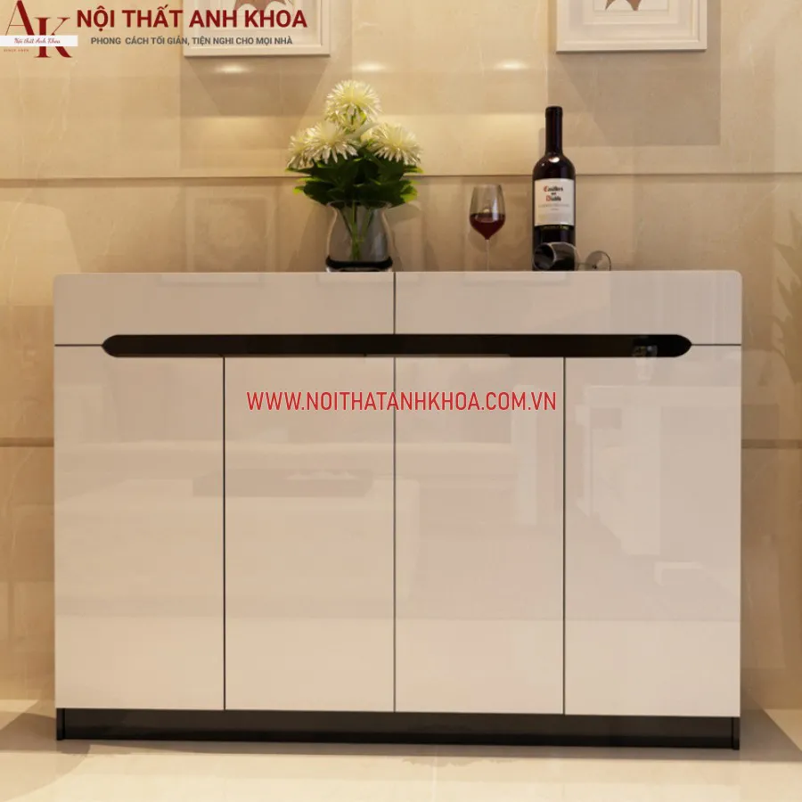Tủ Giày Gỗ Công Nghiệp Kết Hợp Cánh Acrylic Cao Cấp Sang Trọng