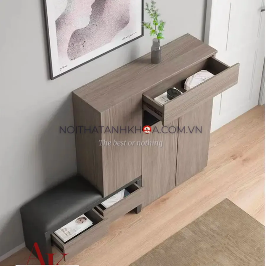 Tủ Giày Gỗ Công Nghiệp Mdf Phủ Melamine Thông Minh Tiện Lợi