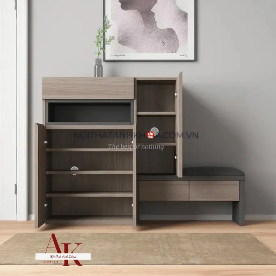 Tủ Giày Gỗ Công Nghiệp Mdf Phủ Melamine Thông Minh Tiện Lợi
