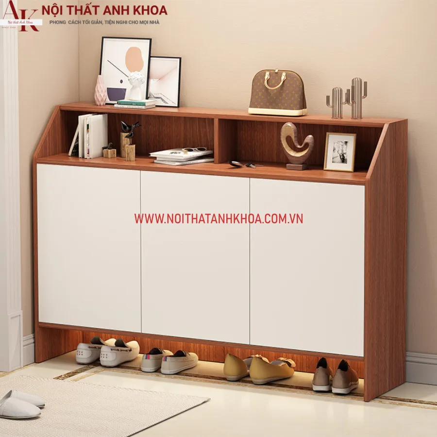 Tủ Giày Gỗ MDF 3 Cánh Chất Lượng Hiện Đại