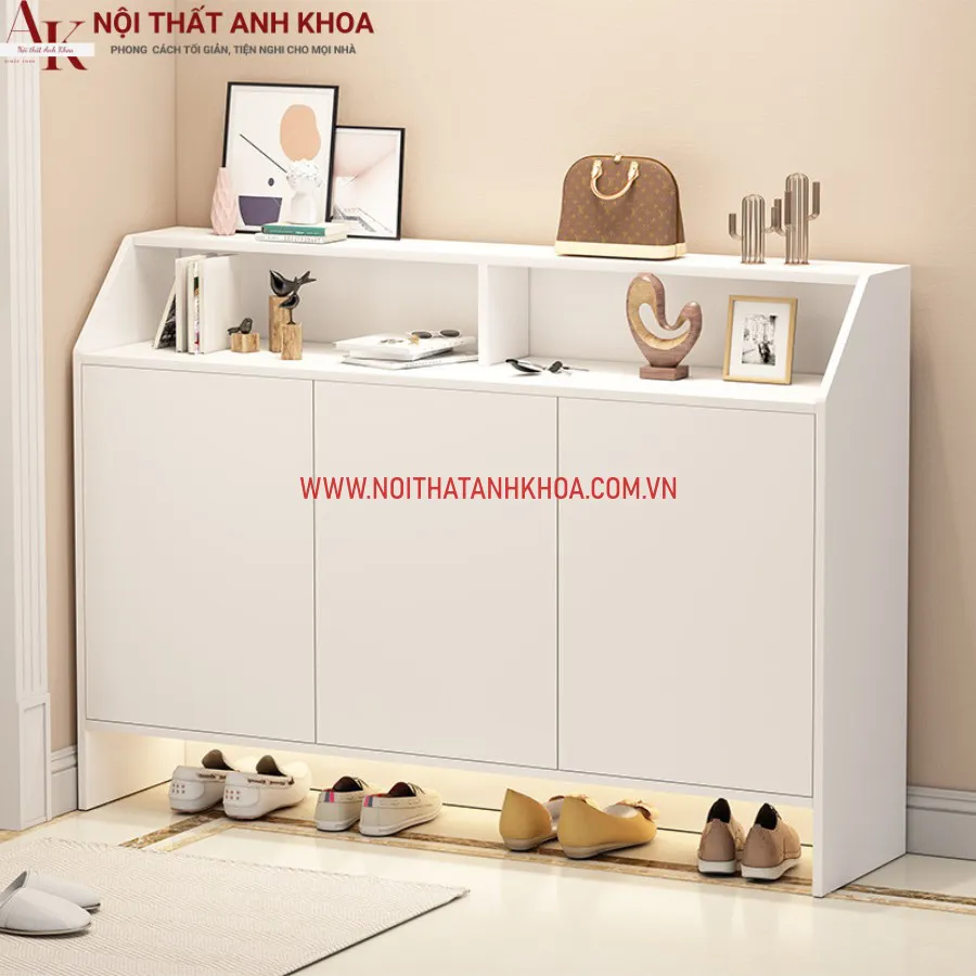 Tủ Giày Gỗ MDF 3 Cánh Chất Lượng Hiện Đại
