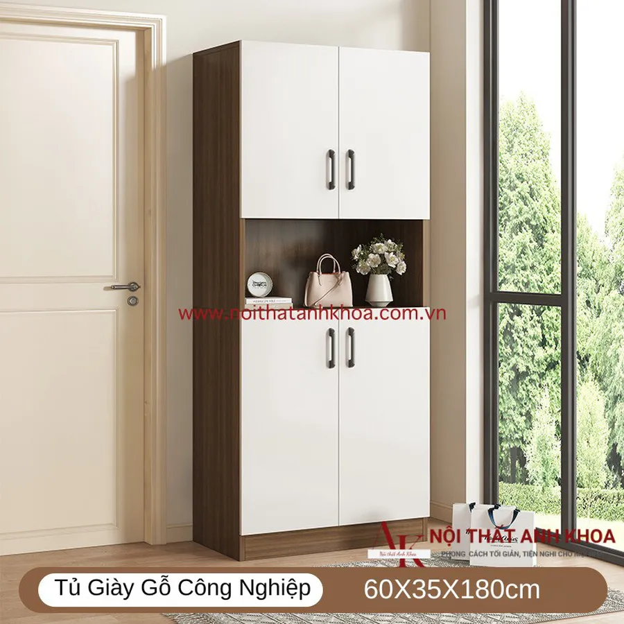 Tủ Giày Kịch Trần Gỗ MDF Đẹp Hiện Đại Giá Rẻ