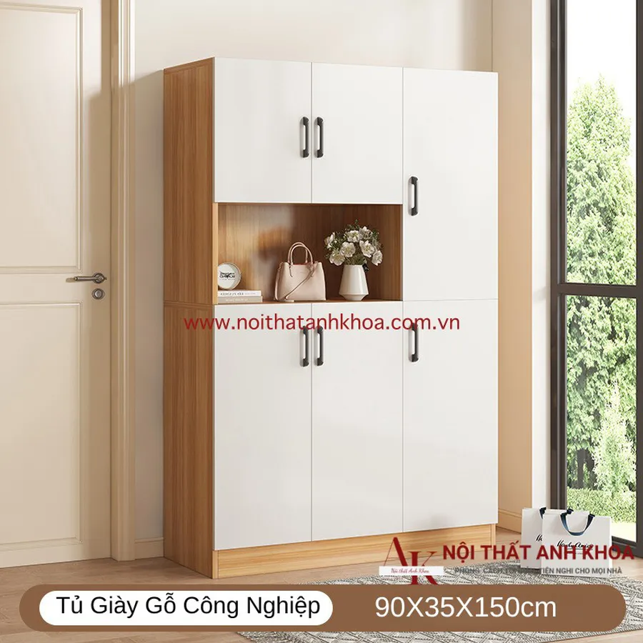 Tủ Giày Kịch Trần Gỗ MDF Đẹp Hiện Đại Giá Rẻ